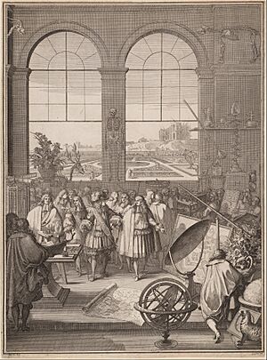 Sébastien Leclerc I, Louis XIV Visiting the Royal Academy of Sciences, 1671