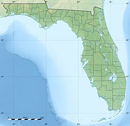 Location of Lake Monroe in Florida, USA.