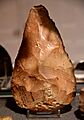 Acheulean hand-axe from Egypt. Found on a hill top plateau, 1400 feet above sea level, 9 miles NNW of the city of Naqada, Egypt. Paleolithic. The Petrie Museum of Egyptian Archaeology, London