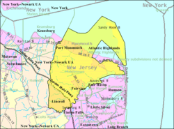 Census Bureau map of Middletown Township, New Jersey