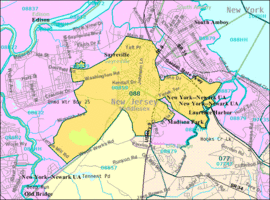 United States Census Bureau map of Parlin, New Jersey