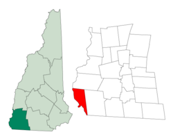 Location in Cheshire County, New Hampshire