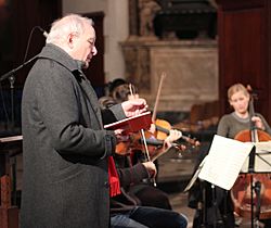 Christopher Hogwood leading a rehearsal