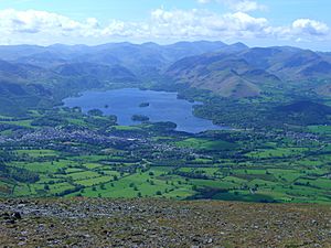 Derwentwater etc from Skiddaw Little Man