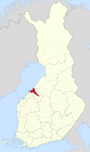 Location of Kokkola in Finland