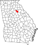 State map highlighting Oconee County