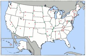 Map of USA elevations