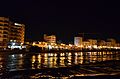 Palm trees promenade by night (foinikoudes)