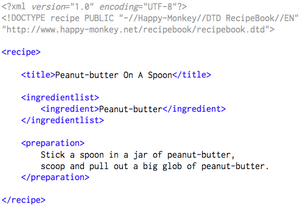 RecipeBook XML Example