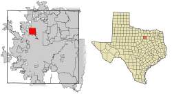 Location of Saginaw in Tarrant County, Texas