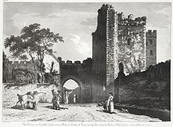 The tower in Cardiff castle where Robert Duke of Normondy was confin'd for 26 years