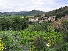 A general view of Villeneuve-les-Corbières