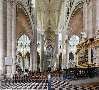 Amiens Cathedral North Stainedglass Wikimedia Commons