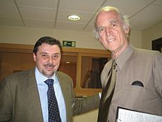 Aquilino Cayuela y Charles Taylor