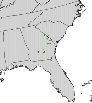 Elliottia racemosa range map.png