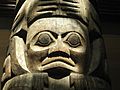 Haida totem pole from Tanu