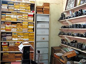 Malick Sidibe's studio