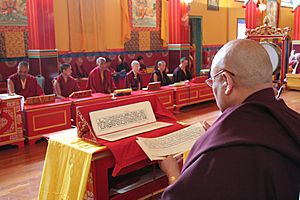 Samye Ling Temple with Sangha and Abbot Lama Yeshe Losal Rinpoche