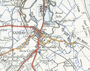 Sandwich kent map1945