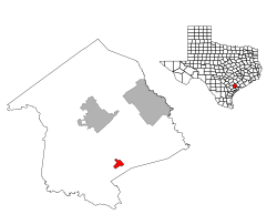 Location of Bloomington, Texas