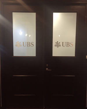 UBS Office Door