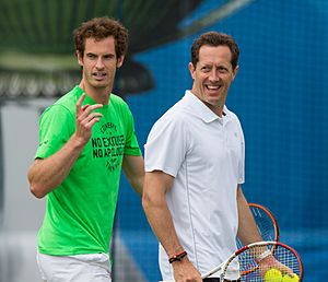 Andy Murray and Jonas Björkman 2, Aegon Championships, London, UK - Diliff