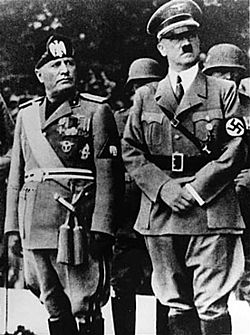 Benito Mussolini and Adolf Hitler