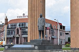 Charles Aznavour Gyumri statue 2