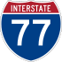 Interstate 77 marker