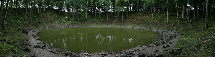 Kaali crater panorama