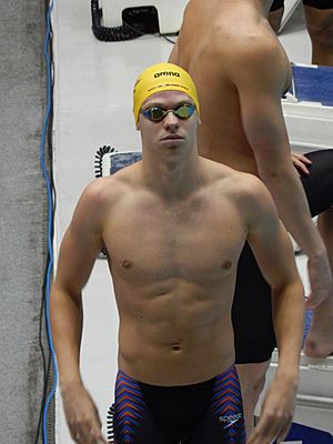 Léon Marchand, 2023 Pac-12 Championships, 400 yard individual medley preliminaries - 3 March 2023.jpg