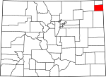 State map highlighting Phillips County