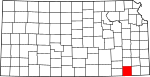 State map highlighting Montgomery County