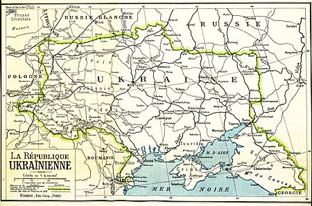 Map of Ukraine for Paris Peace Conference