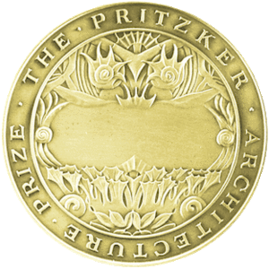 Medal of Pritzker Architecture Prize (front).gif