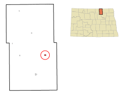 Location of Egeland, North Dakota