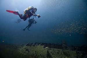 Photographing a German U-boat