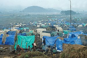 Rwandan refugee camp in east Zaire