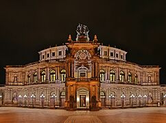 Semperoper at night