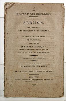 TheRemedyForDuelingSermonLymanBeecherPamphlet1809