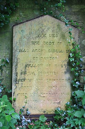 The grave of William Archibald Cadell, Warriston Cemetery