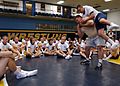 US Navy 090807-N-3857R-019 Plebes from the U.S. Naval Academy receive basic martial arts instruction during Plebe Summer training