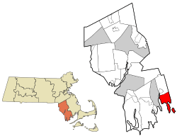 Location in Bristol County in Massachusetts