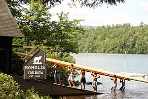 Mowglis campers loading crew boat