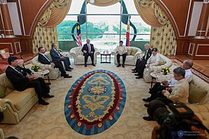 President Duterte meeting with Prime Minister Najib