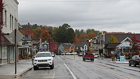 Looking north along M-22