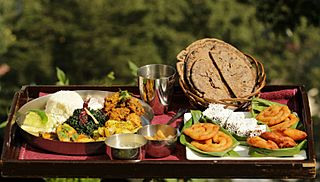 Traditional Kumaoni Thaali