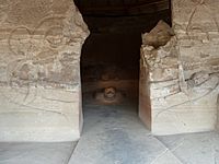 Zona arqueológica de Cuauhtinchán, templo Cuauhcalli ('Casa del sol' o 'Casa de las águilas'), interior