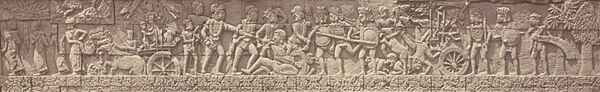 Close-up of KITLV 87823 - Isidore van Kinsbergen - Reliefs on Tjandi Panataran near Blitar - Before 1900