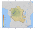 CongoLualaba watershed topo